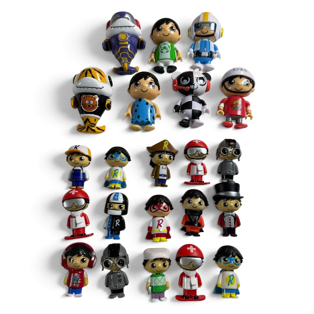Ryans World Mystery Figure Lot 20pc Red Titan Combo Panda Pirate Pilot Toys